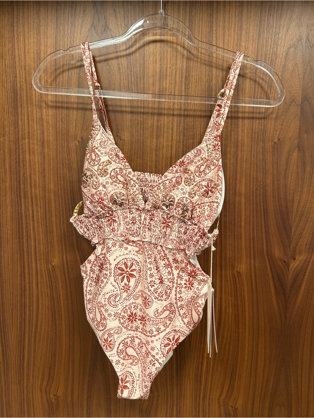 Cosita Linda Beaded Paisley One-Piece Swimsuit
